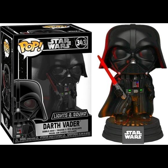 Funko POP Bobble Star Wars: Darth Vader Electronic Lights and Sounds #343 - Picture 7 of 9